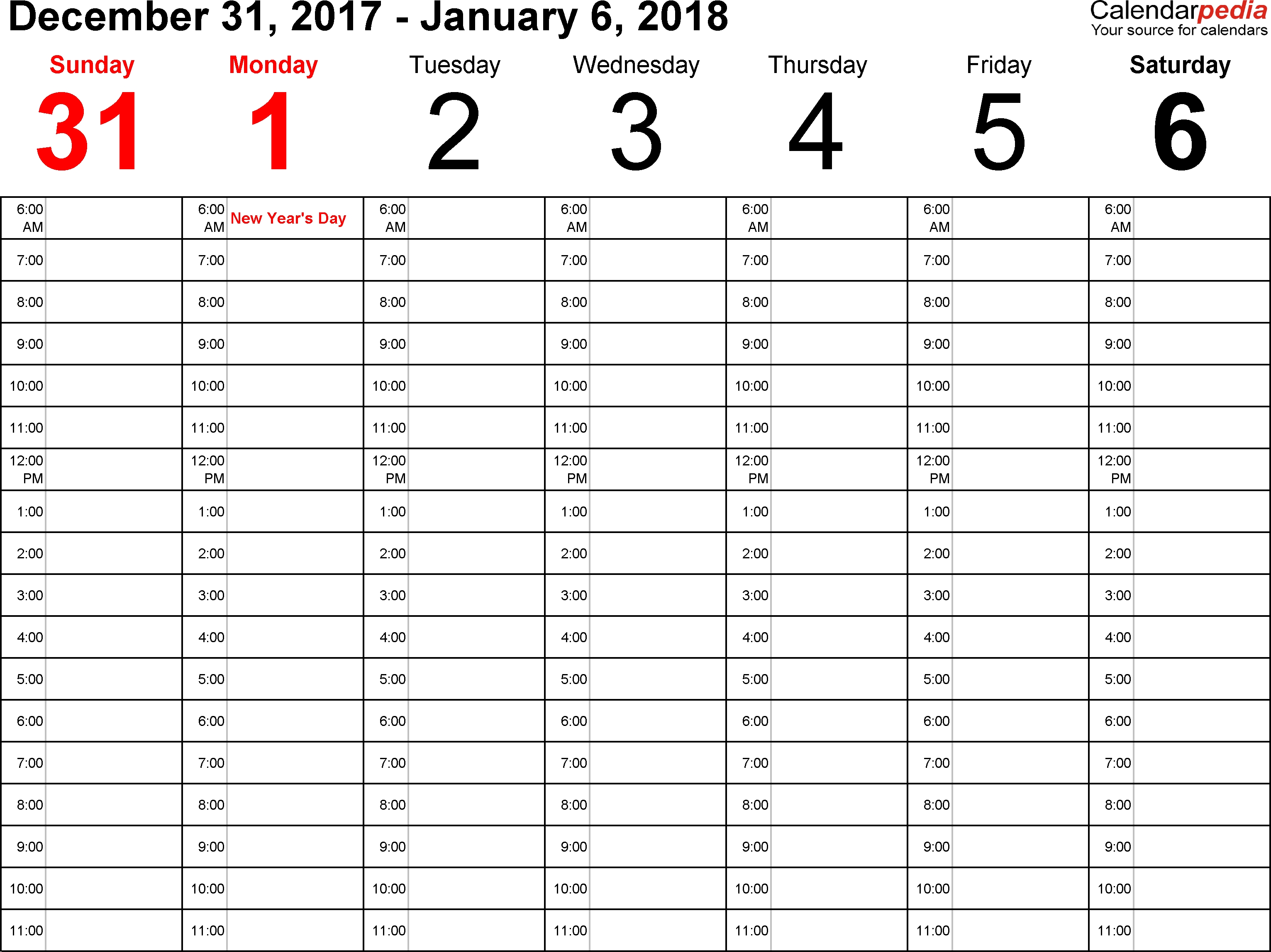 Weekly Calendar 2018 For Word - 12 Free Printable Templates 1/2 Page Calendar Template