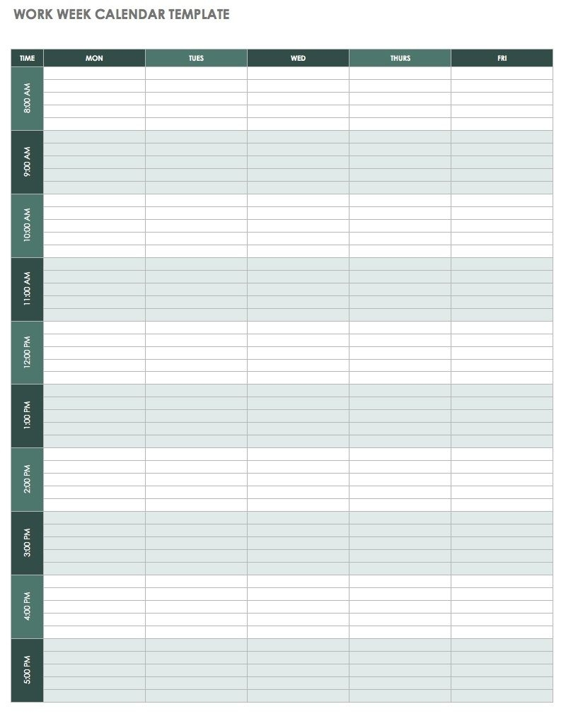 Weekly Calendar Template Excel | 2019 Calendar Template In One Pages A Week Calendar Template