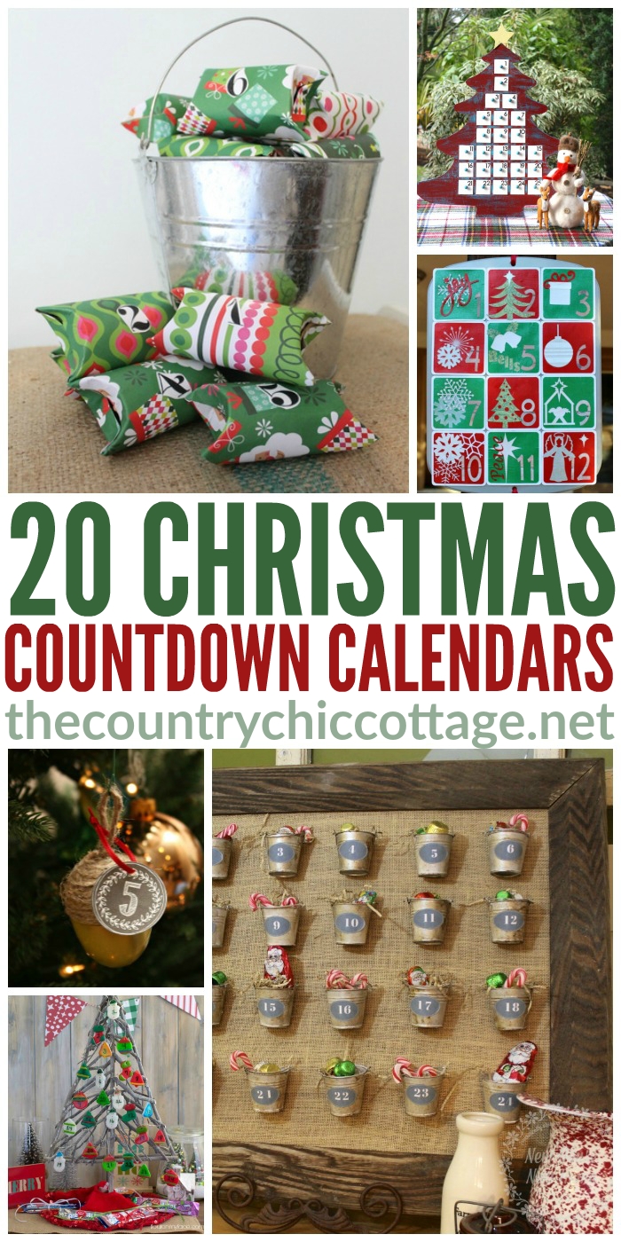 20 Ideas For A Christmas Advent Calendar - The Country Chic Cottage Advent Calendar Countdown Ideas