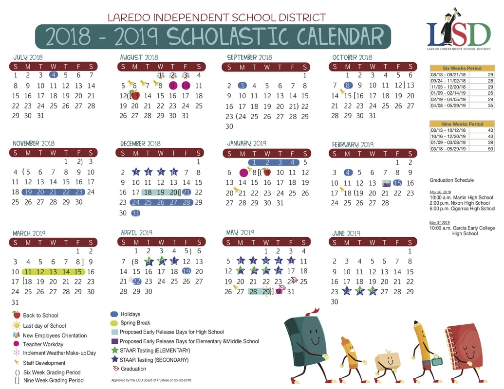 2018-19 School/lisd Calendar - Vmt Journalism-Online Media &#039;18-19 Extraordinary St J School Calendar
