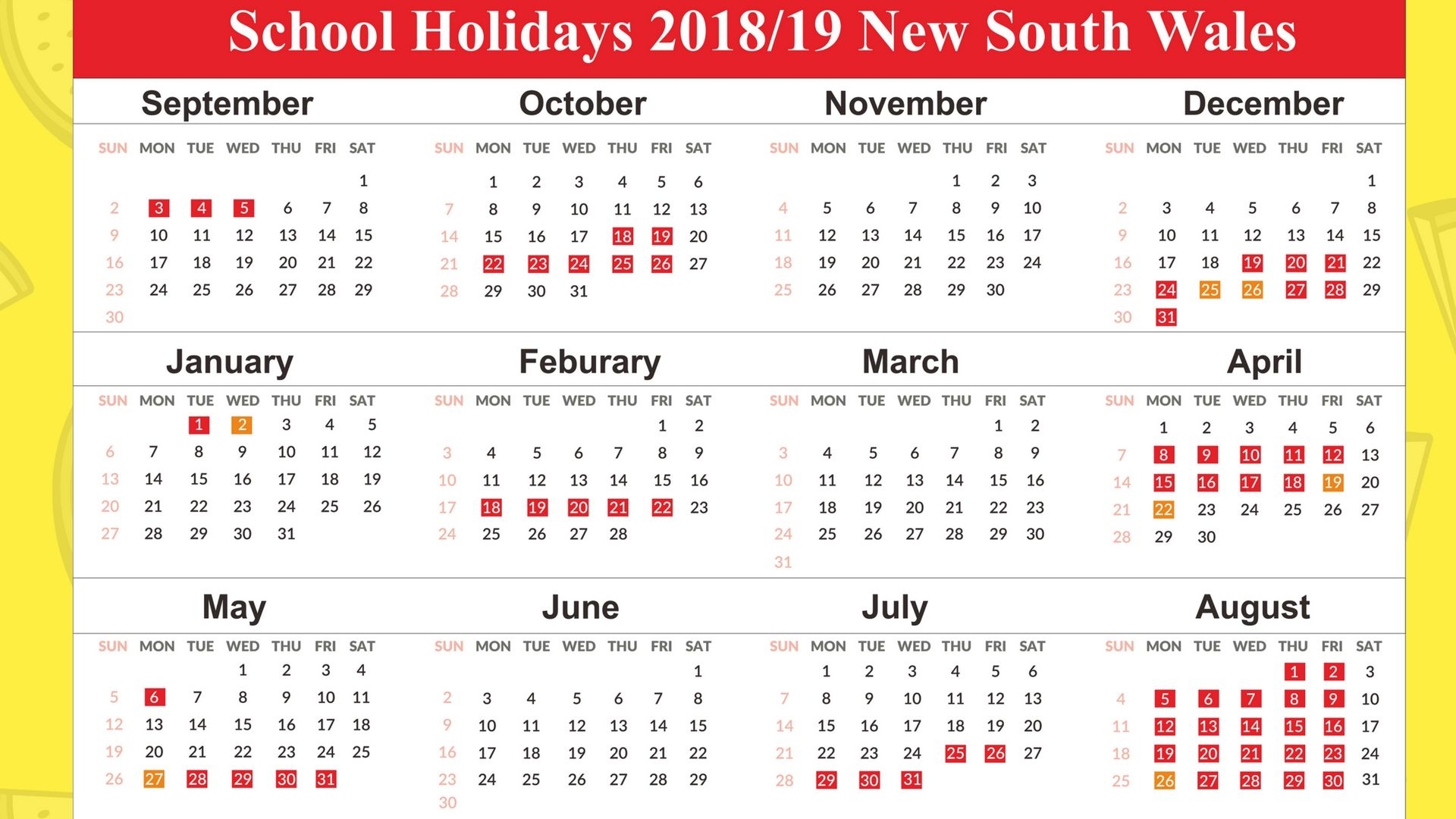 2018 Calendar Nsw School Holidays | November Calendar | November Calendar Public Holidays Nsw