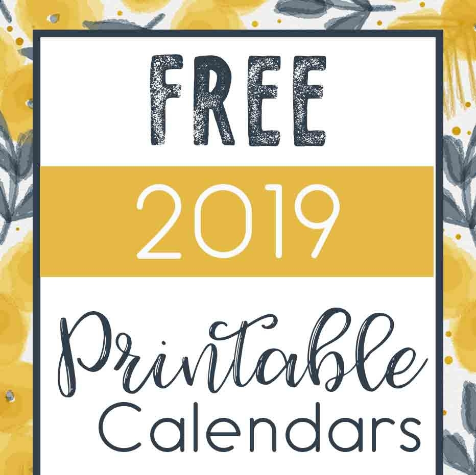 2019 Free Printable Calendars - Crafting In The Rain Free Printable 3D Calendar Template