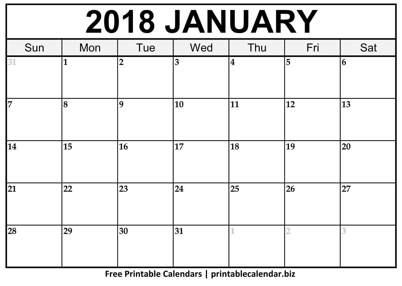 2019 Printable Calendar Templates - Printablecalendar.biz Template For A Printable Calendar
