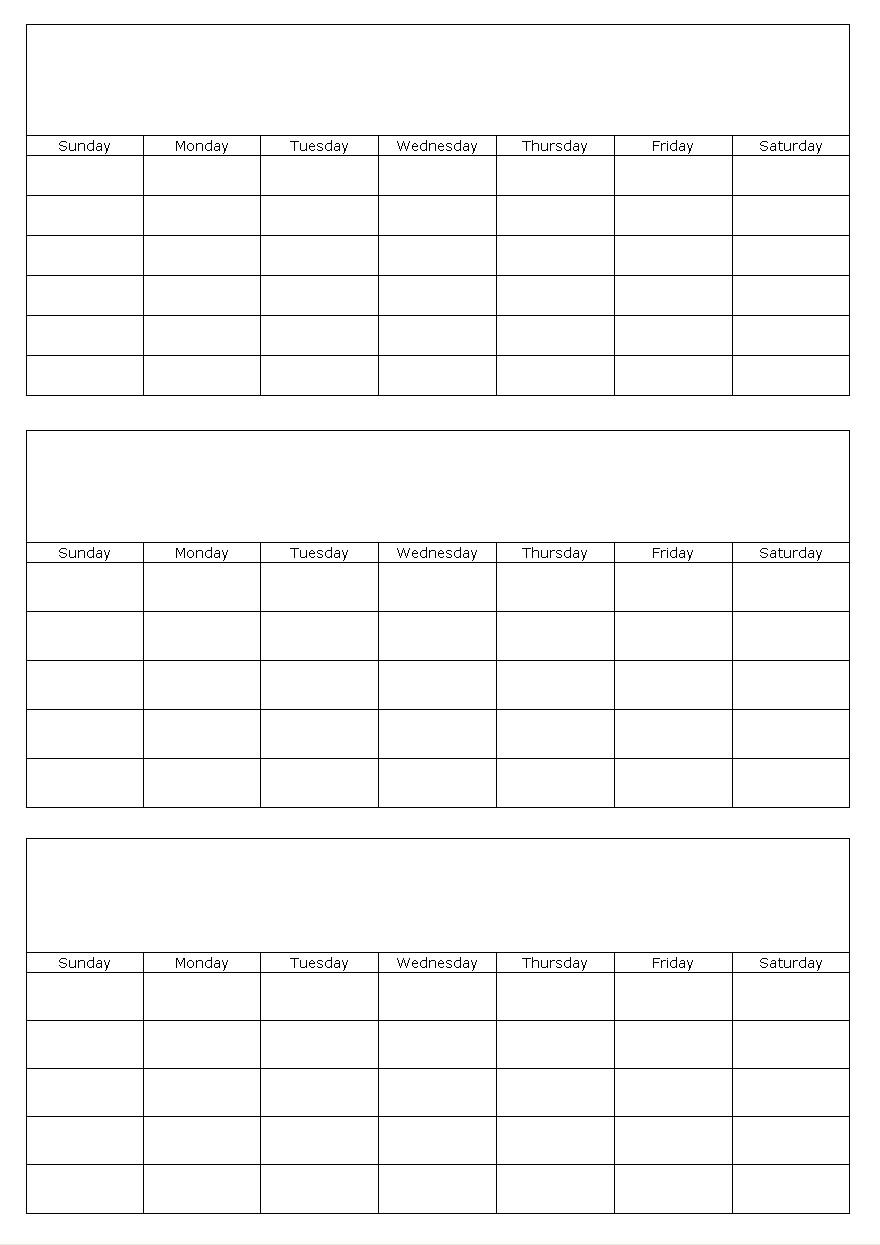 3-Month-Printable-Calendar-Template Free Calendar Template 3 Month