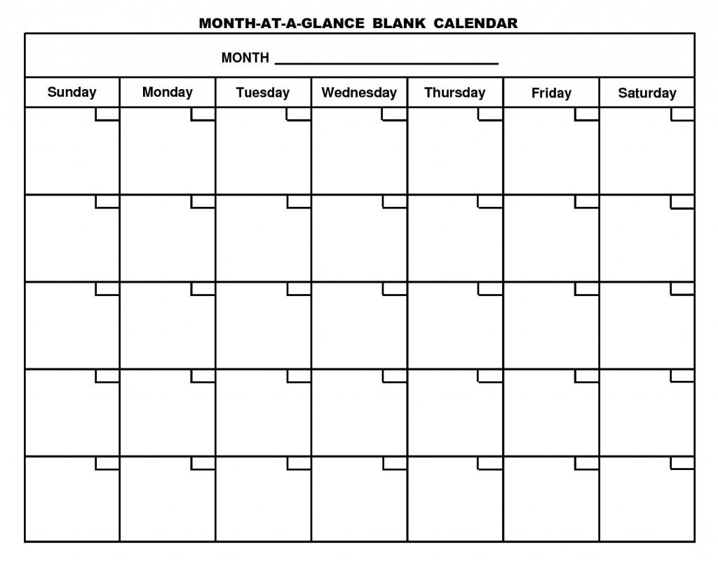 6 Week Blank Calendar Template – Get Your Calendar Printable 6 Week Blank Calendar Template