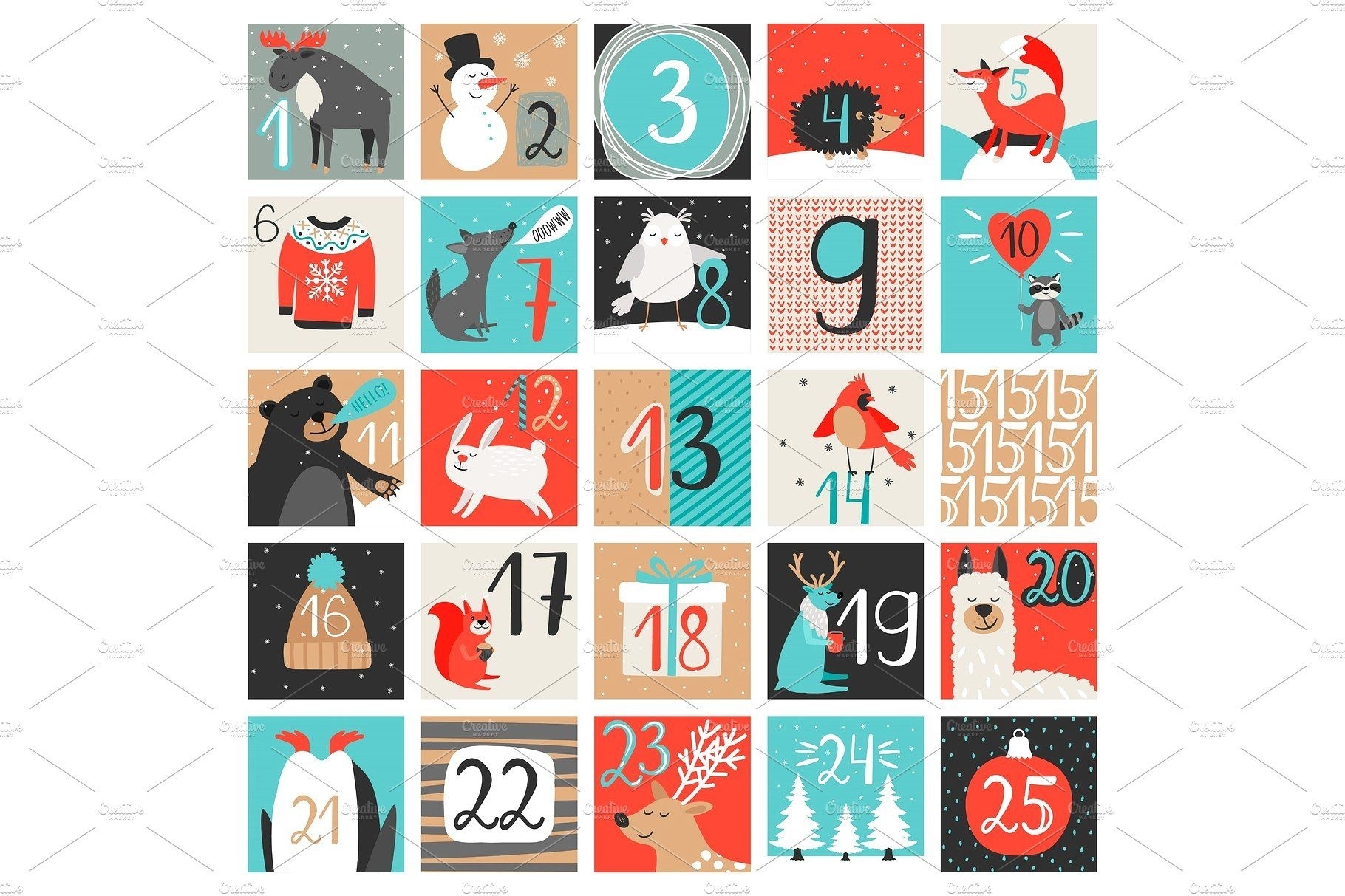 Advent Calendar. December Countdown #vector#illustration#christmas Design A Countdown Calendar
