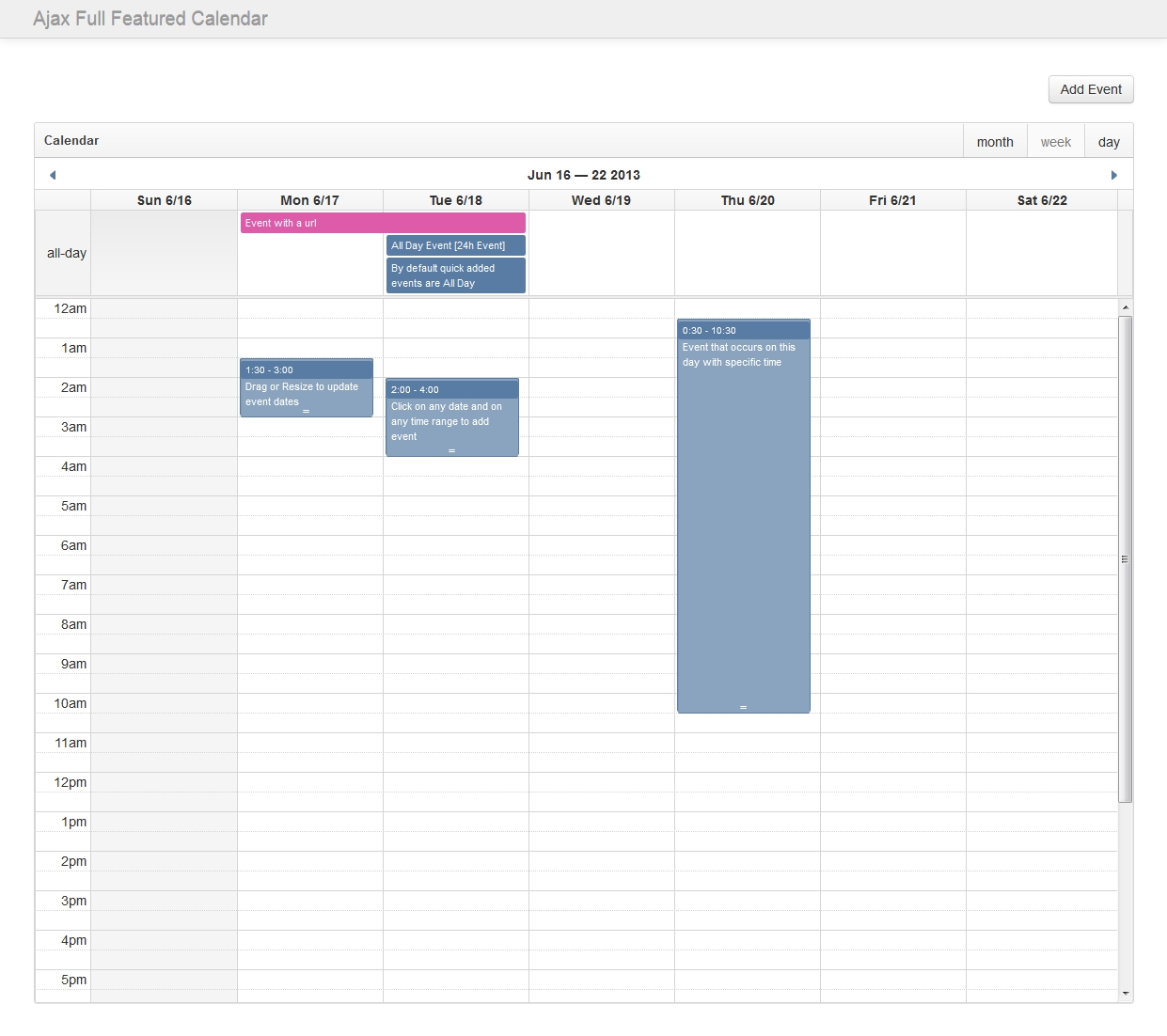 Ajax Full Featured Calendar By Pauloreg | Codecanyon Bootstrap 3 Calendar Template