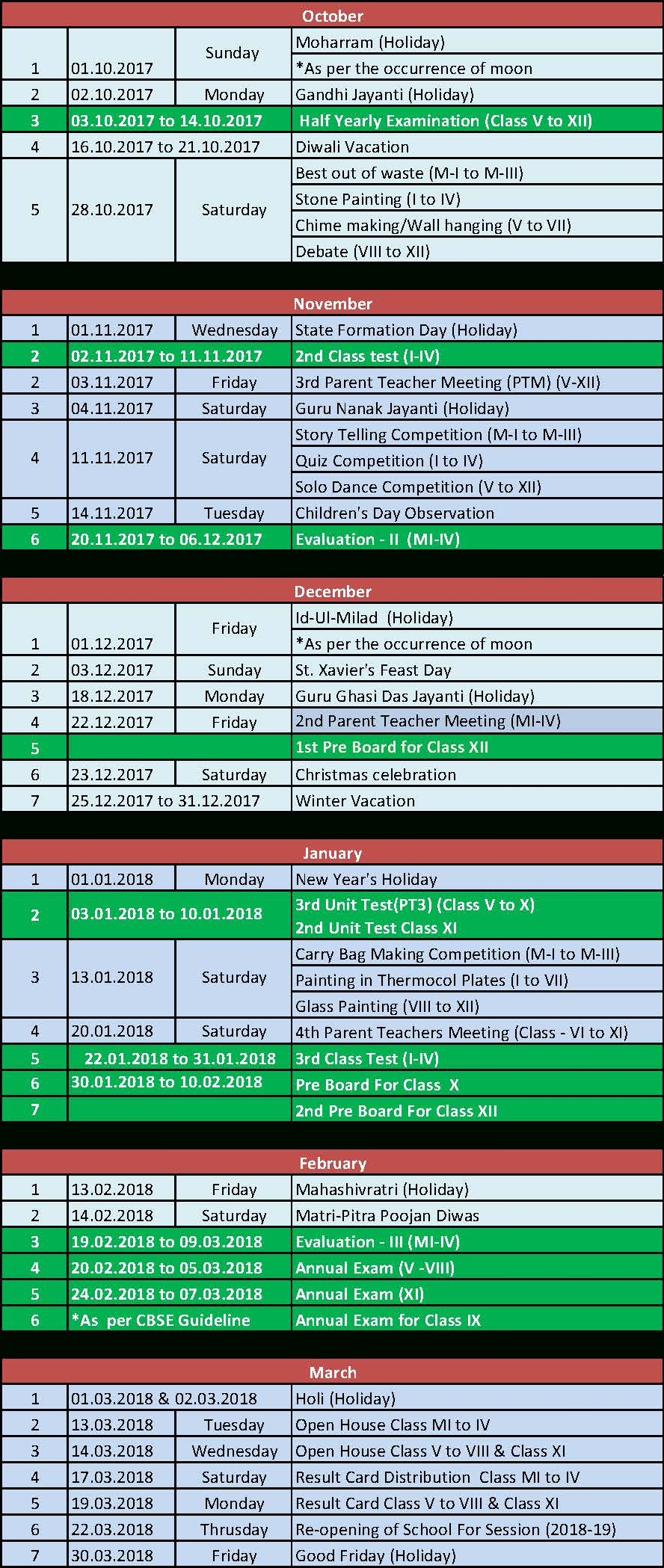 Annual Calendar 2017-18 Proof_Page_2 – St. Xavier&#039;s High School Exceptional St X School Calendar