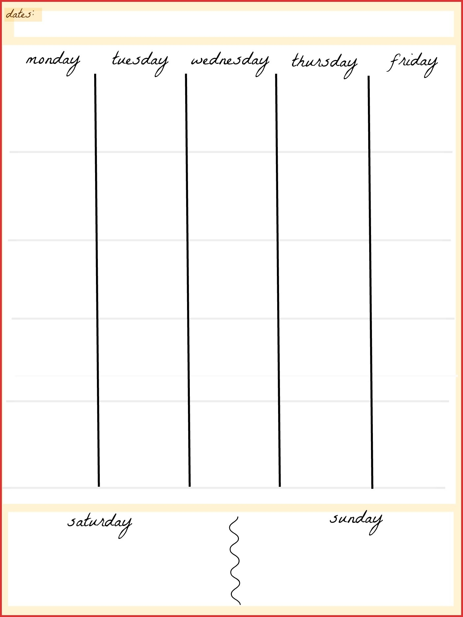 Best Of 5 Day Calendar 2016 | Job Latter Perky 5 Day Calendar Blank
