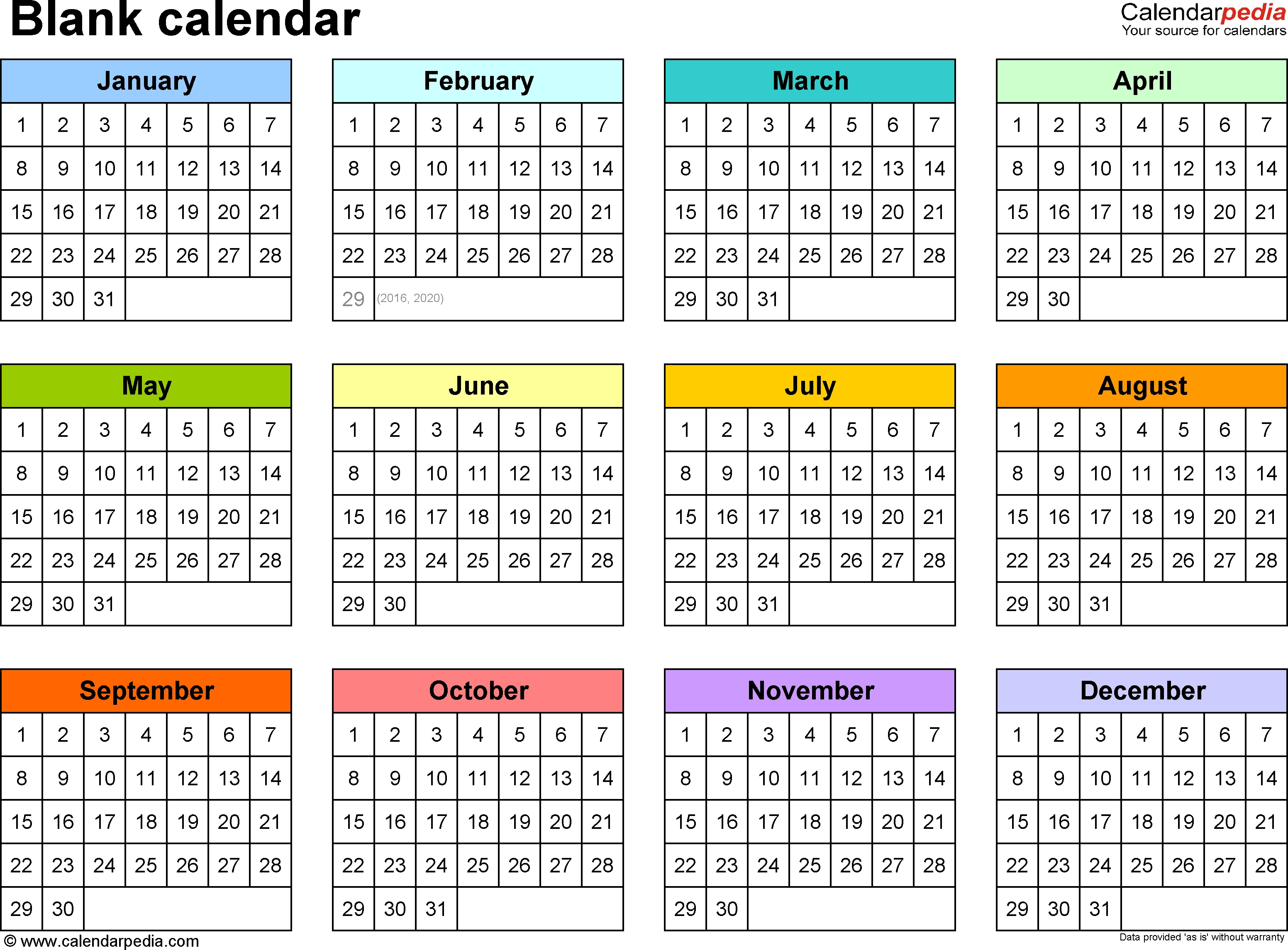 5 Month Calendar Template Printable Blank Calendar Template