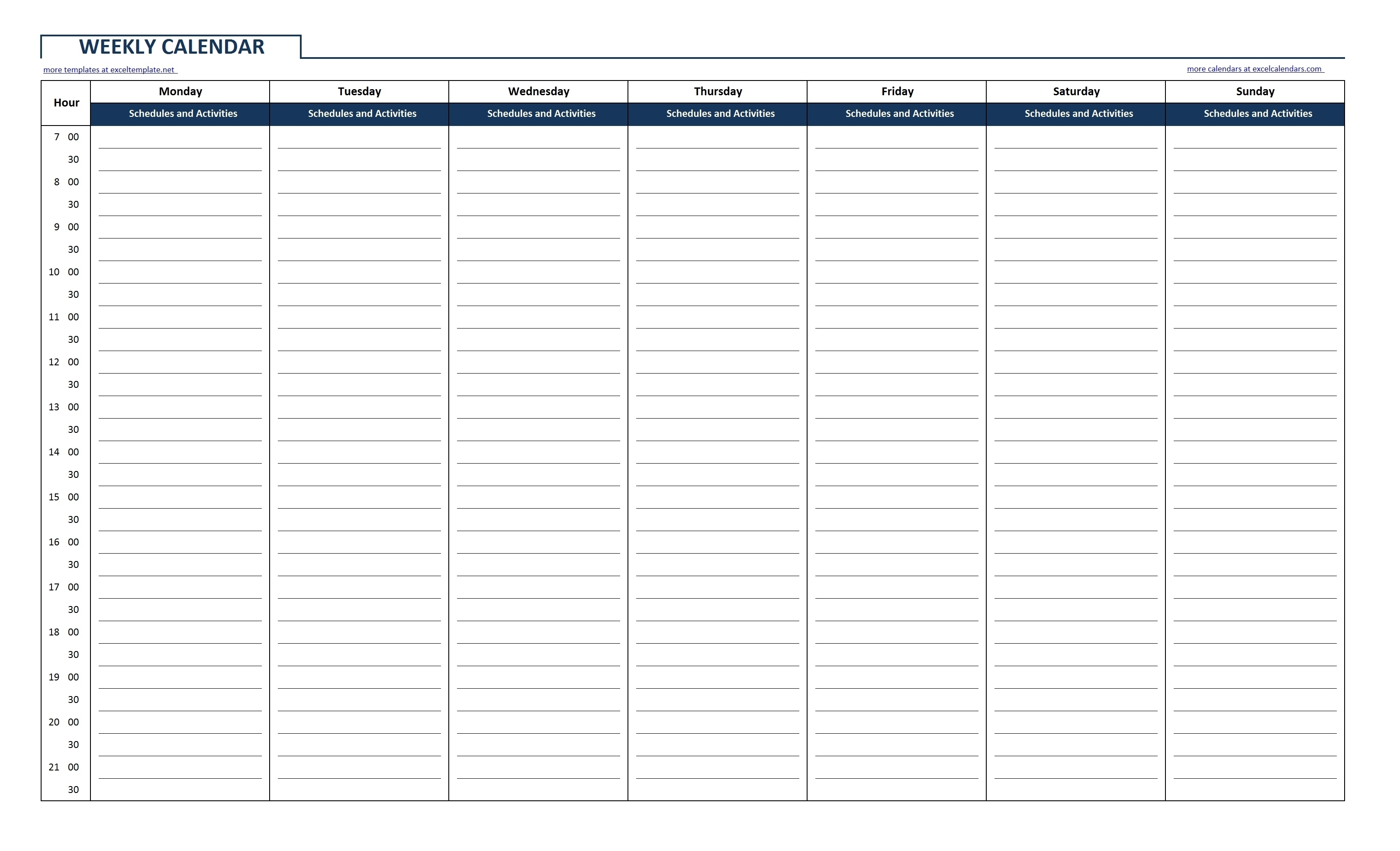 Blank Daily Schedule With Time Slots | Calendar Printing Example Monthly Calendar With Time Slots