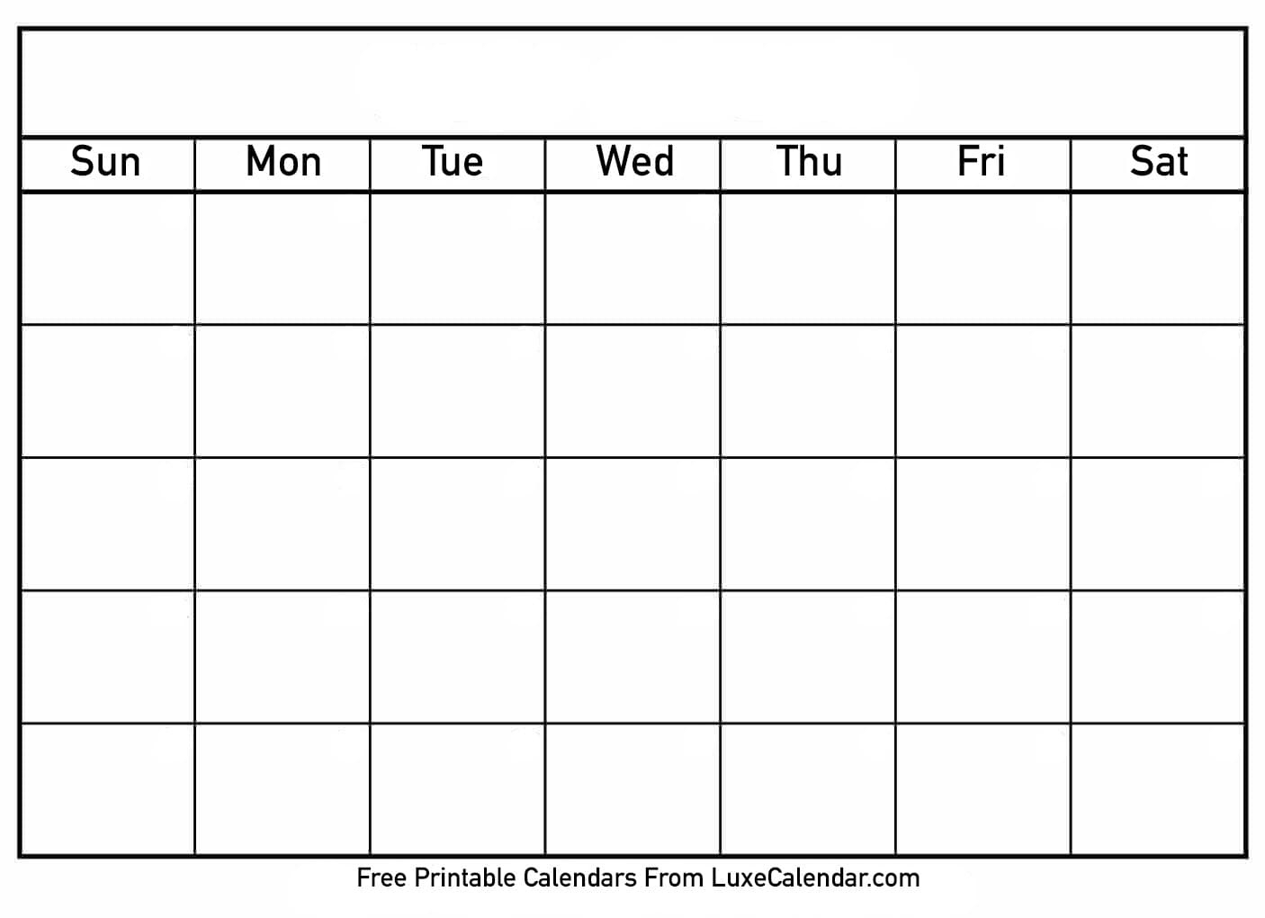 Blank Printable Calendar - Luxe Calendar Calendar Template How To