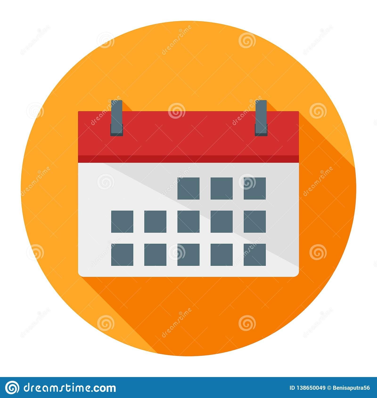 Calendar Business Flat Icon, Date, Event Stock Vector - Illustration Calendar Date Event Icon