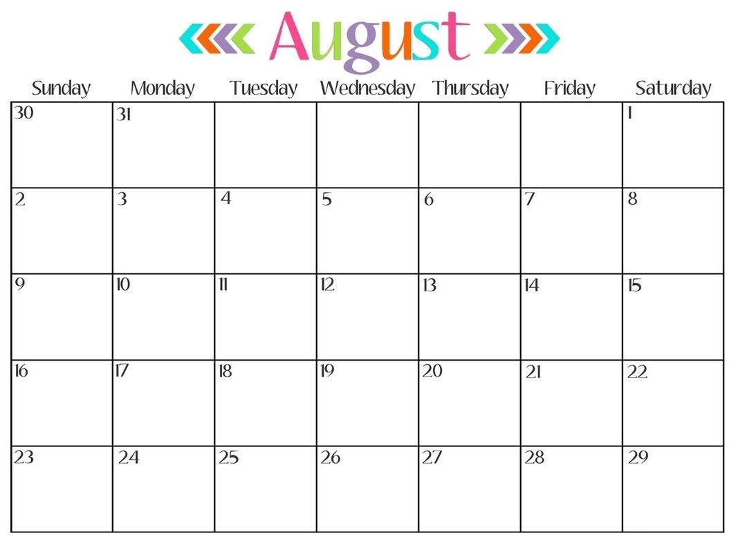 Calendar Month Template 1 With Calendar Month Template - Free Free Calendar By Month
