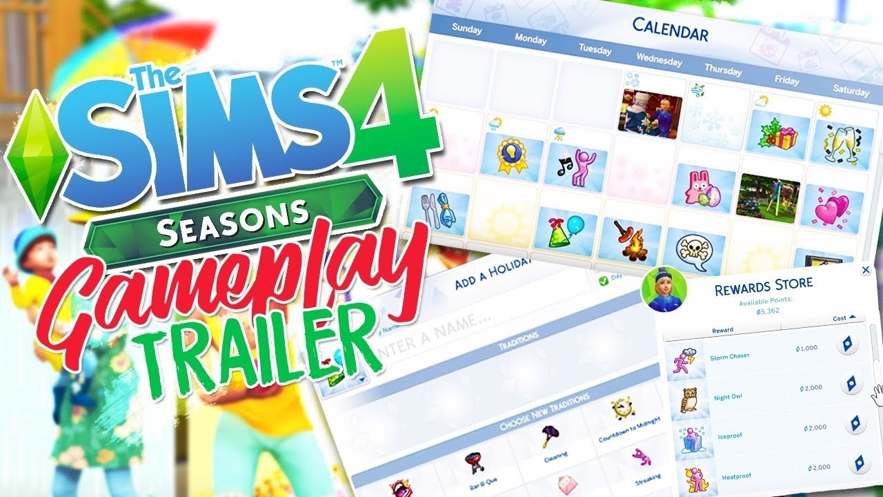 Calendar, New Woohoo, Custom Holidays &amp; More | The Sims 4 Seasons Sims 4 Calendar Holidays