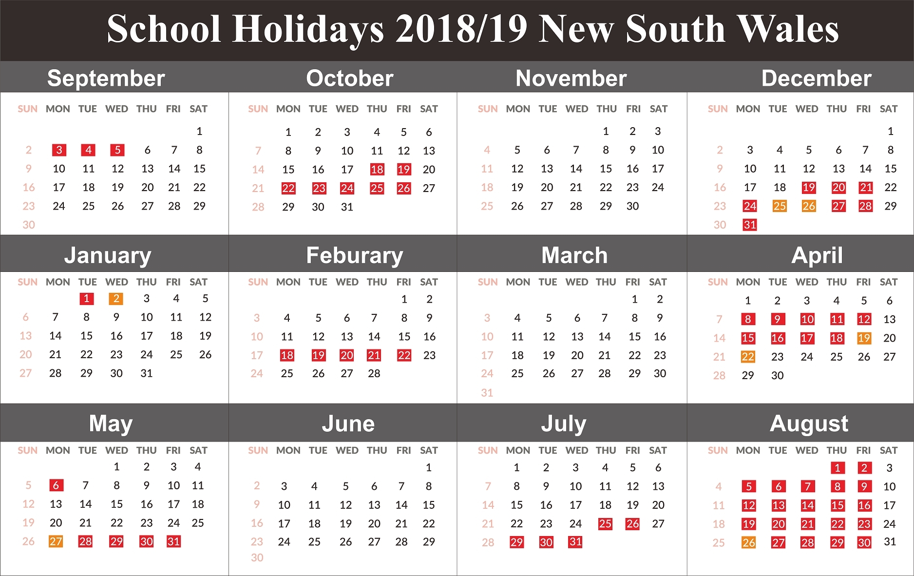 School Holidays 2025 Nsw Australia Dates Vere Virgie