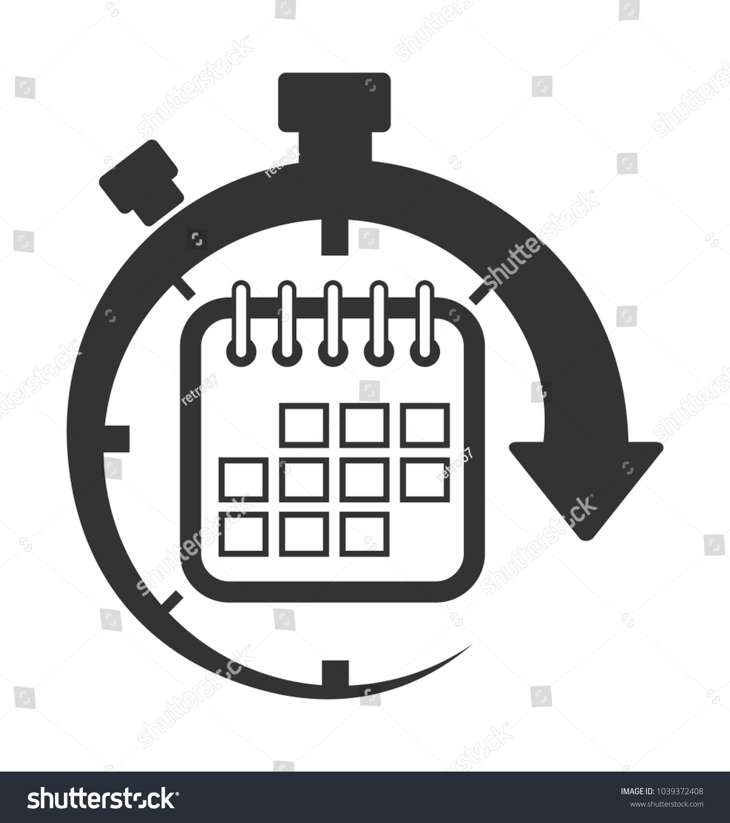 Calendar Time Date Event Icon Stock Vector (Royalty Free) 1039372408 Calendar Date Event Icon