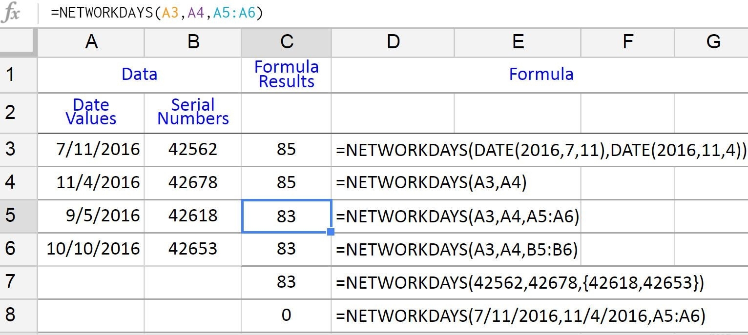 Count Working Days Between Dates In Google Sheets Calendar Countdown Excluding Weekends