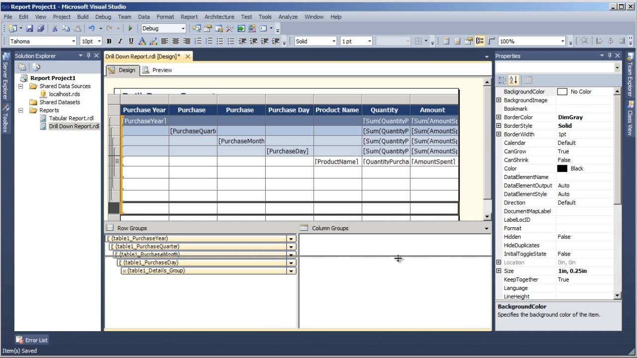Creating Reports With Ssrs 2012 Tutorial: Adding Summary Rows Ssrs Calendar Report Template