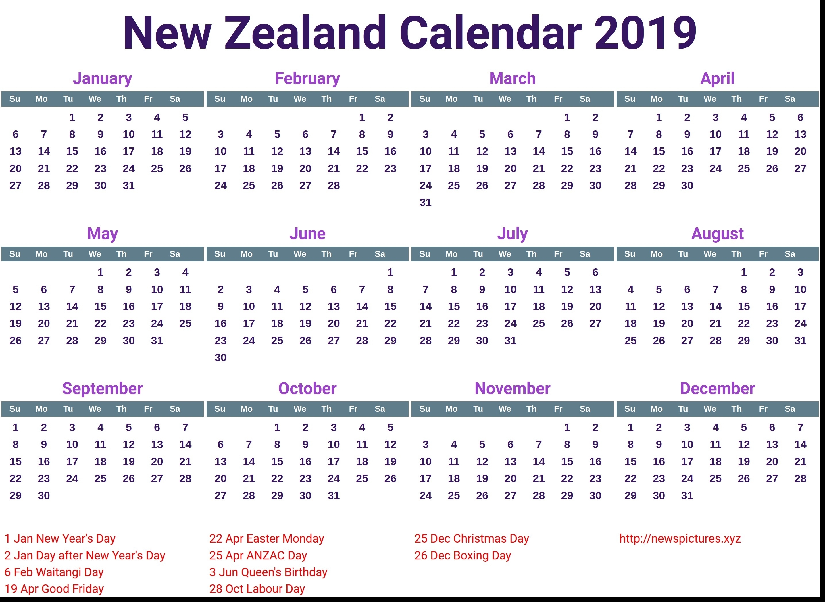 Nz School Holidays Outlook Calendar Printable Blank Calendar Template