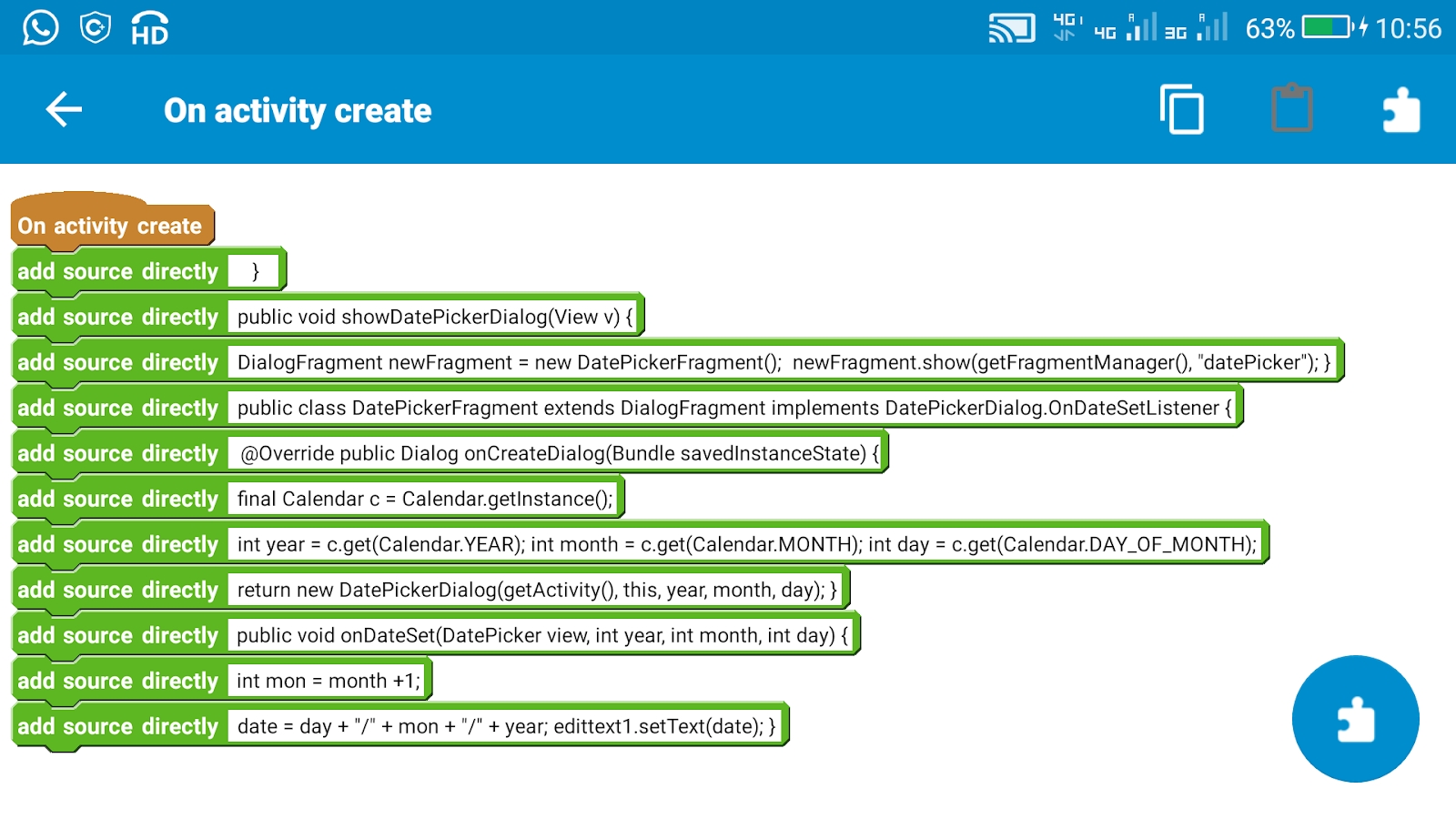 Datepickerdialog In Sketchware Calendar Get Month Int