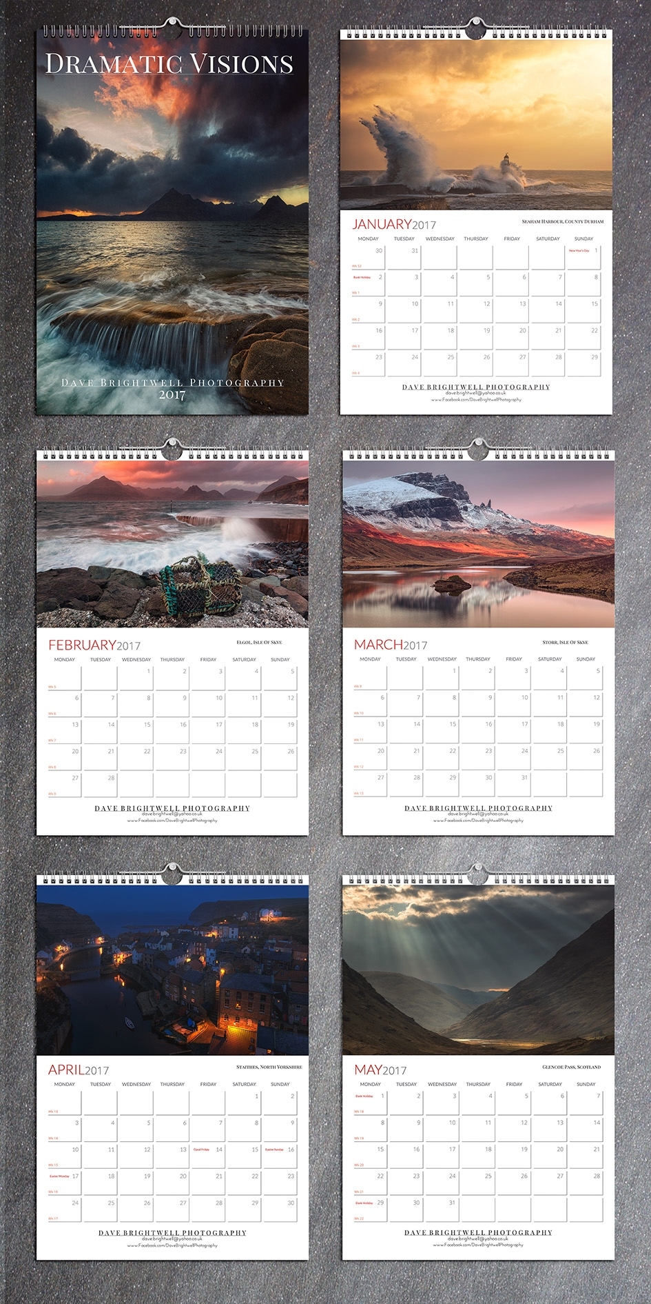 Dave Brightwell Photography | Colour Calendars Uk Calendar Printing For Photographers