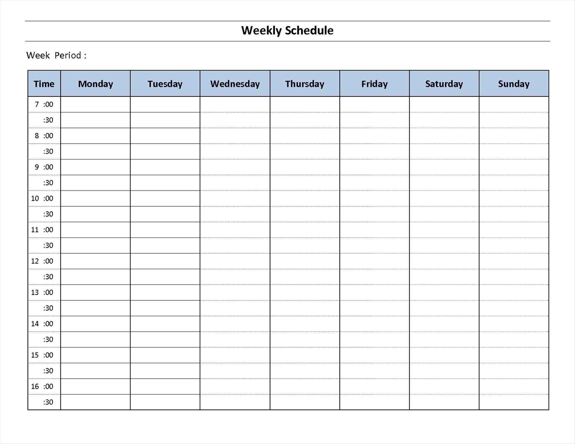 Day R Template Schedule Week Printable Word Excel | Smorad 7 Day Calendar Template Word