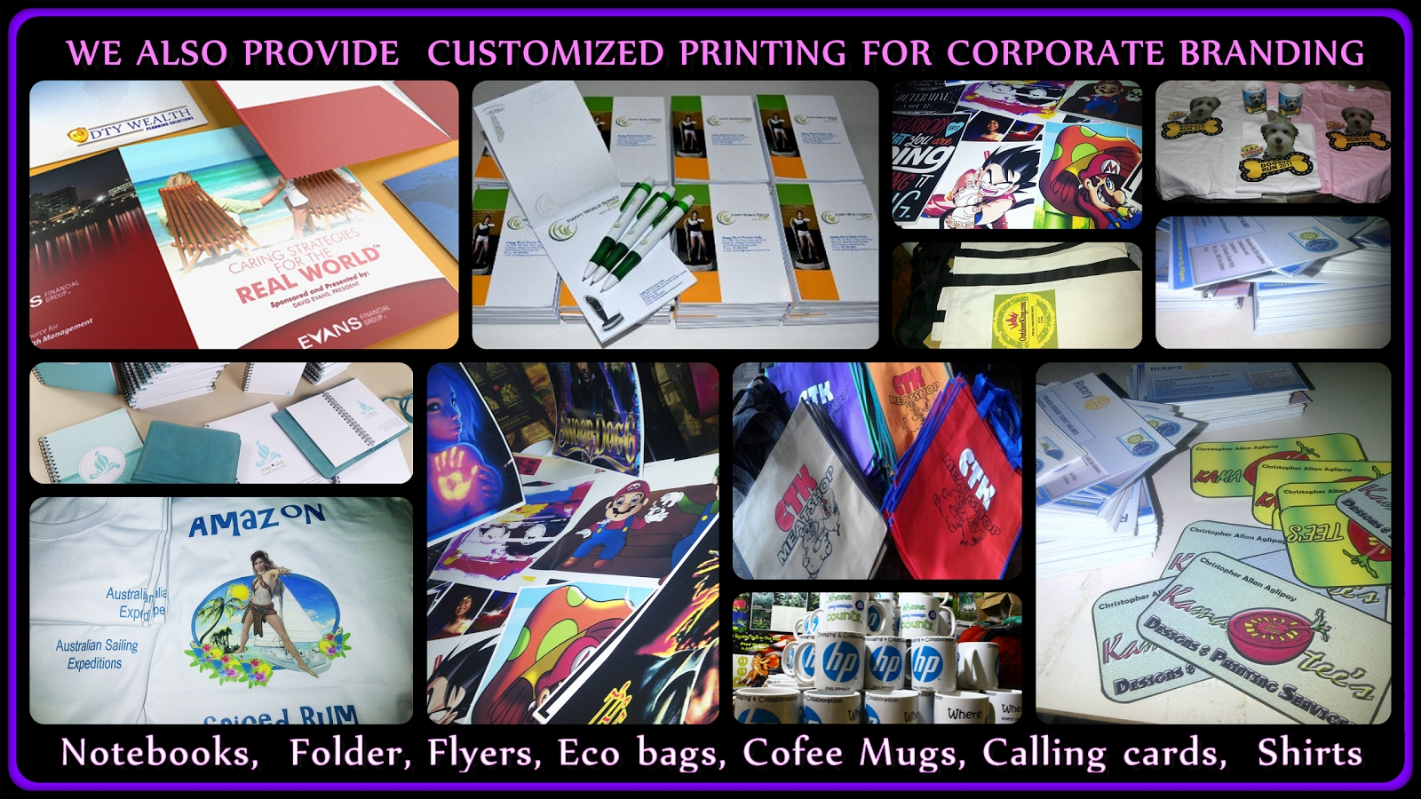 Digital Tshirt Printing Quezon City - Dreamworks Calendar Printing In Quezon City