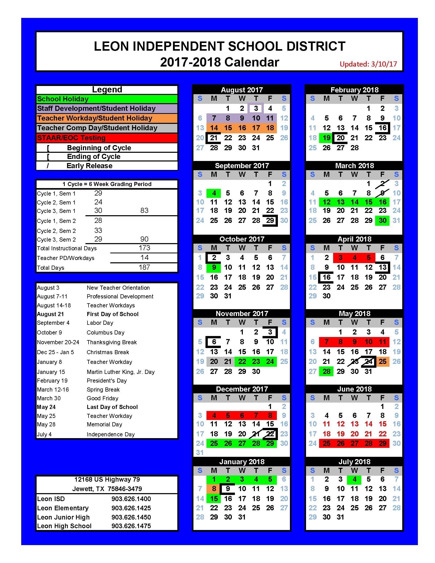 District Calendar / 2017-2018 District Calendar Incredible School Calendar District 79