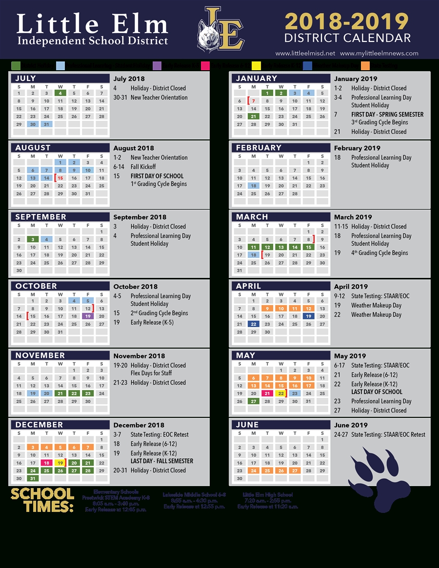 District Calendar / Academic Calendar Extraordinary K State School Calendar