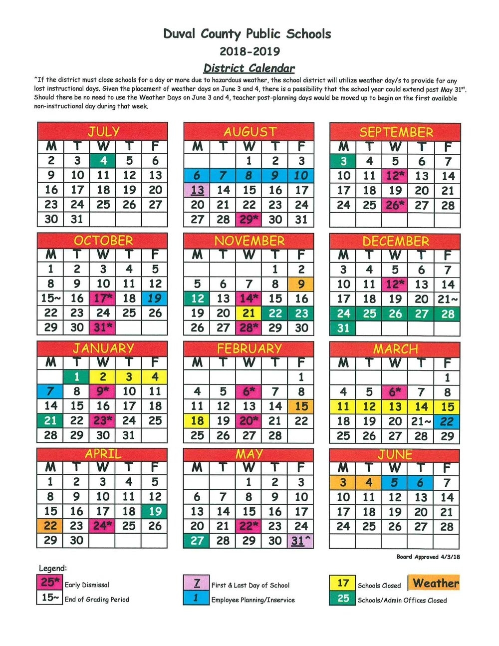 ✅Duval County School Calendar - You Calendars School Calendar Lee County Florida