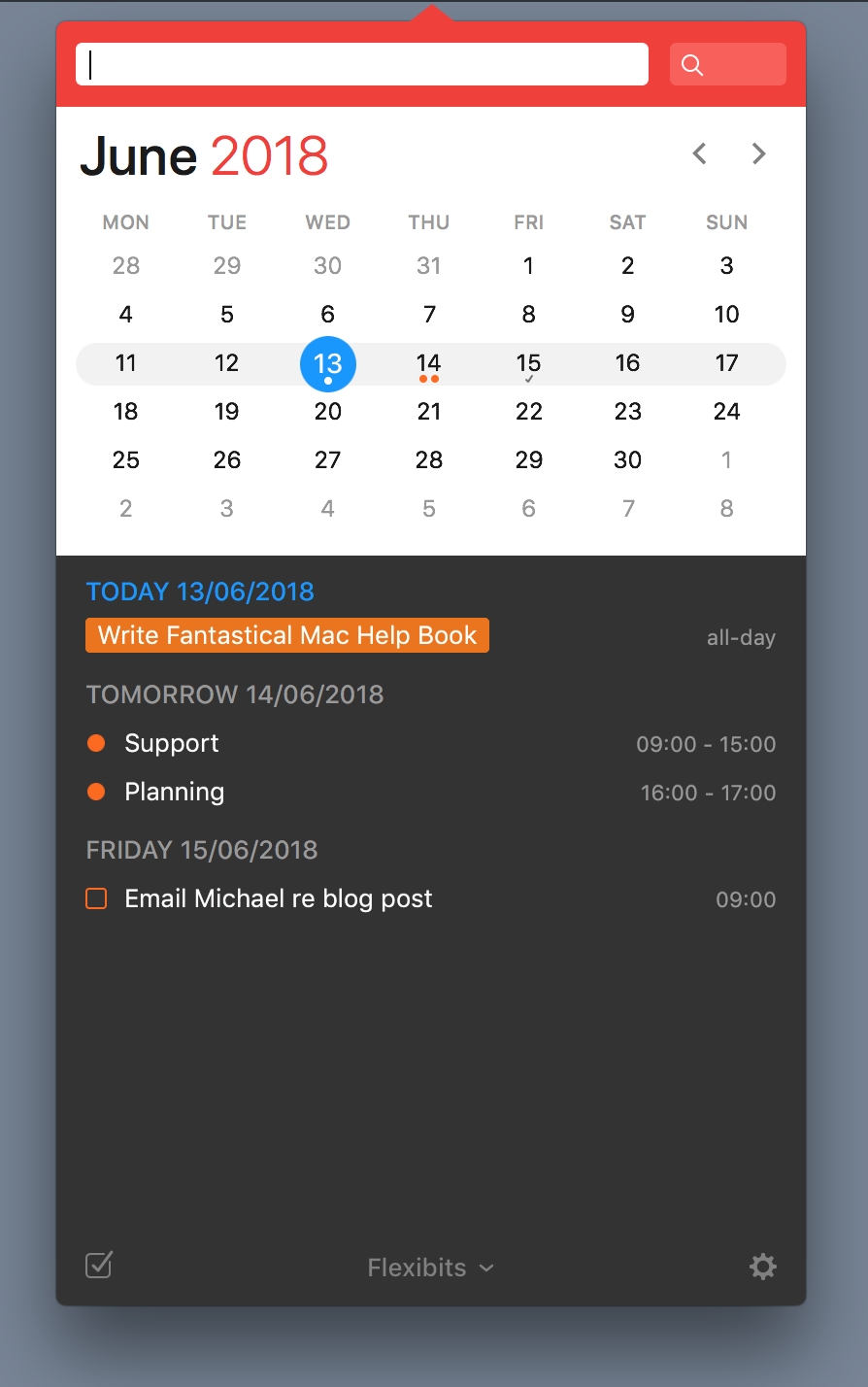 Flexibits | Fantastical 2 For Mac | Help Calendar Icon Missing On Iphone 5
