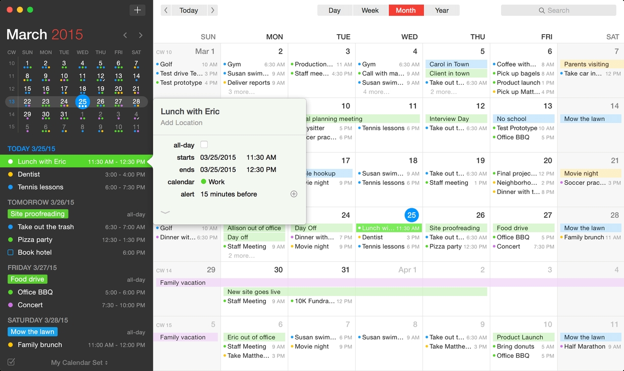 Flexibits | Fantastical 2 For Mac | Meet Your Mac&#039;s New Calendar. Calendar Printing Software For Mac