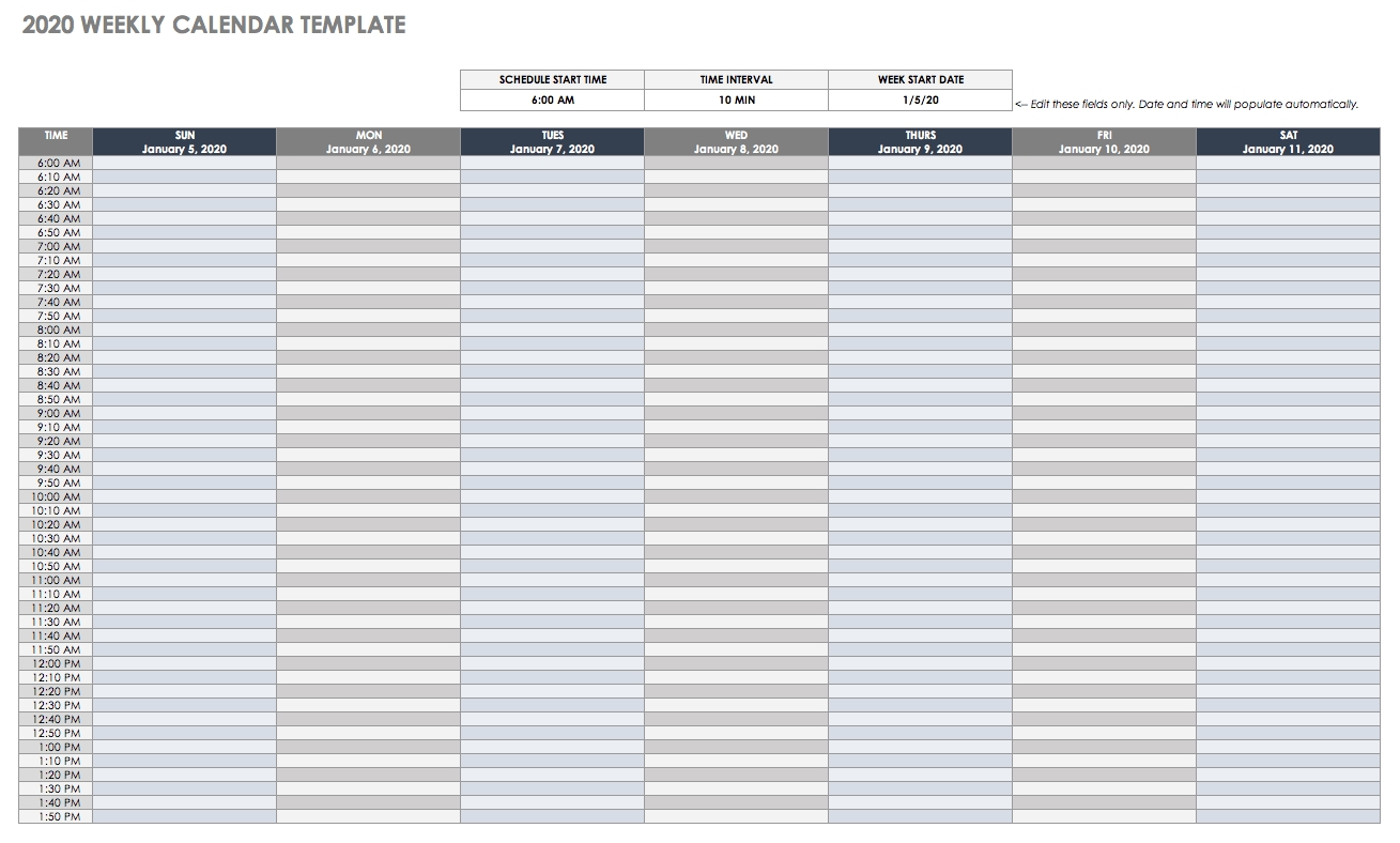 Free Google Calendar Templates | Smartsheet Calendar Template Time And Date