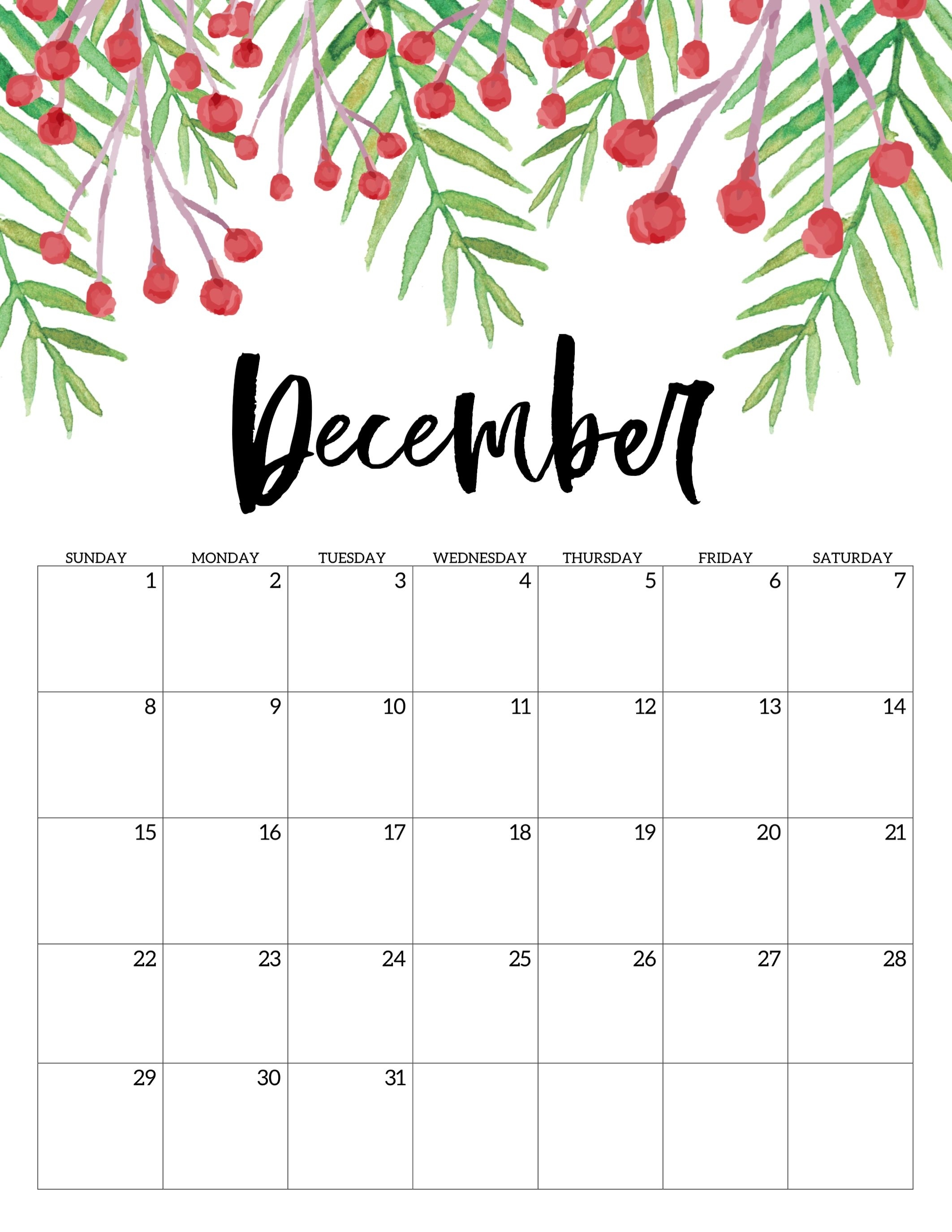 Free Printable Calendar 2019 - Floral | Calendar Printables | Free Free 11X14 Calendar Template