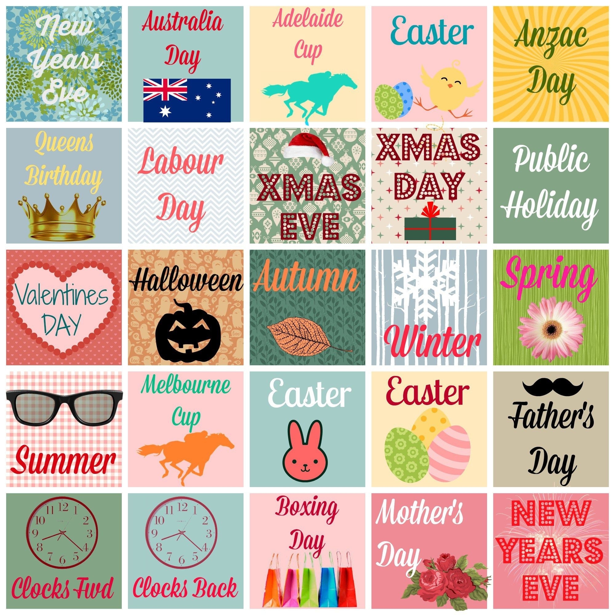 Free Printable Planner/diary Stickers {Australian Occasions,holidays Free Printable Calendar Holiday Stickers
