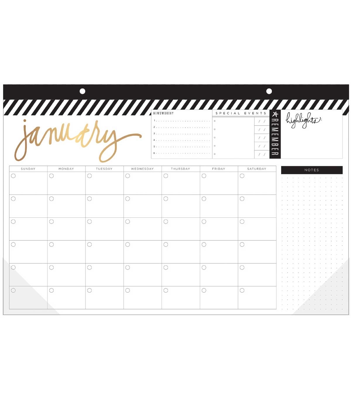 Heidi Swapp Fresh Start 12 Month Desktop Calendar | Joann Calendar Month Returns 0