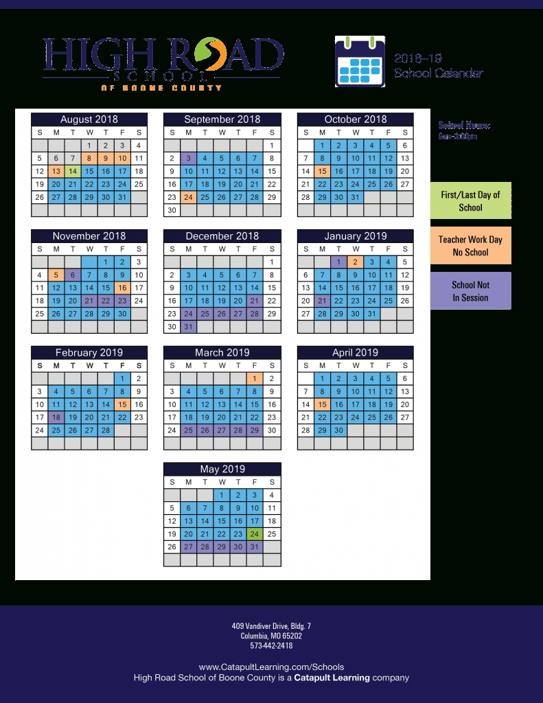 High Road School Of Boone County - Catapult Learning Nova U School Calendar