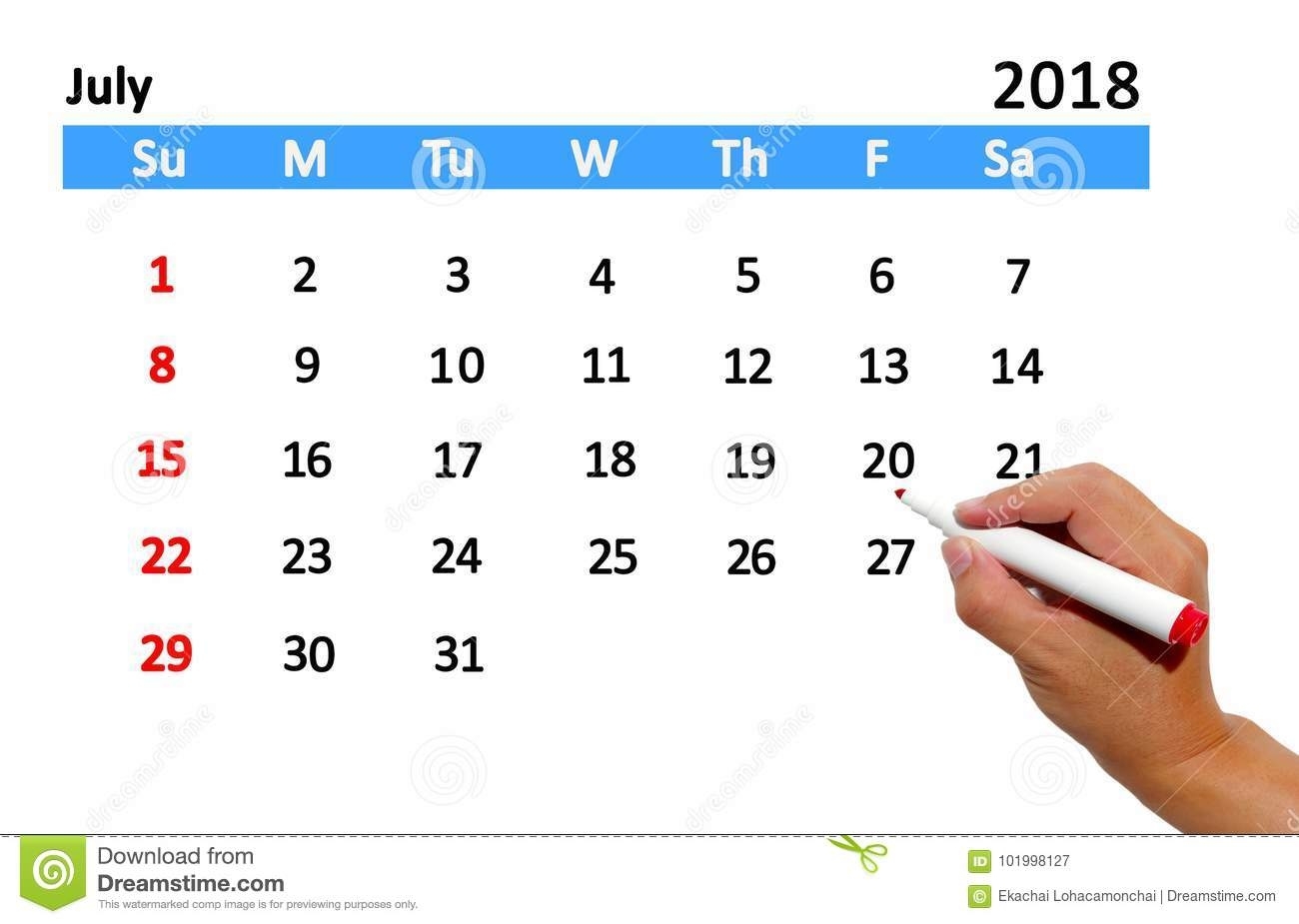 Highlighting Date On Calendar Stock Image - Image Of Month, Hand Month Calendar Highlight Dates