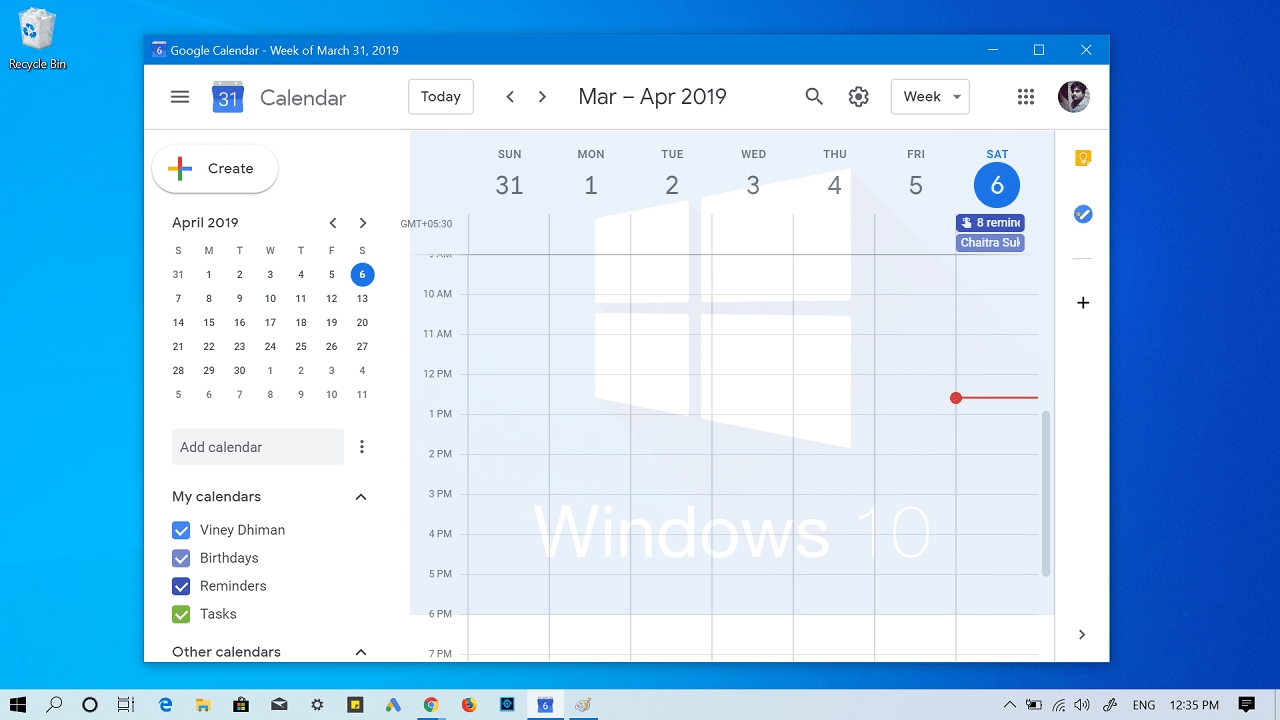 How To Add Google Calendar To Windows 10 Taskbar Calendar Icon On Taskbar