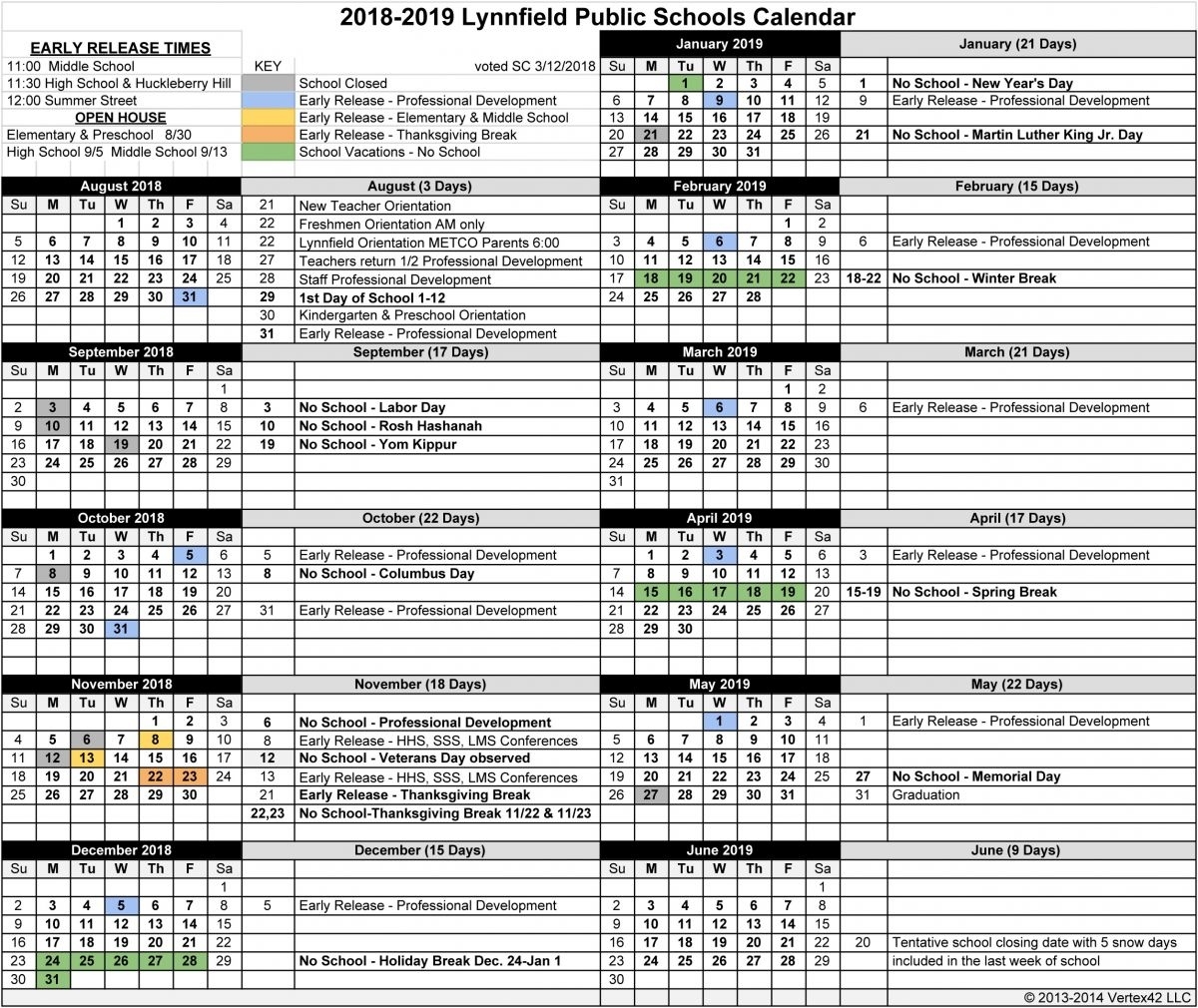 Lynnfield Public Schools :: Staff List Perky Sau 3 School Calendar