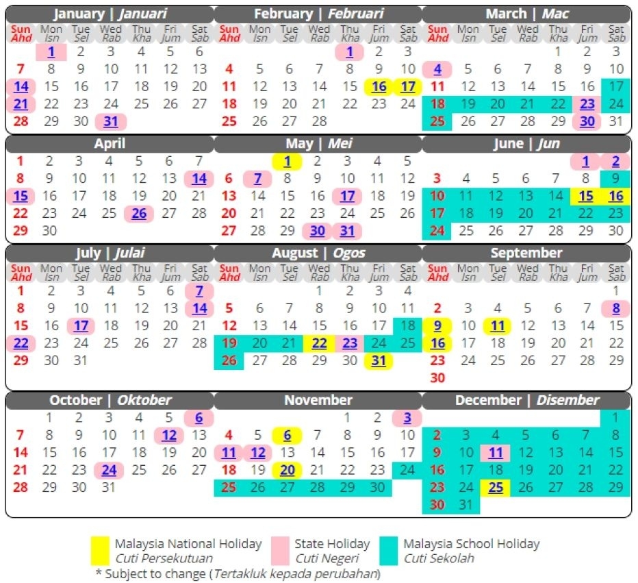 March 2019 Calendar Malaysia #march #march2019Calendar #march2019 Calendar School 2019 Malaysia