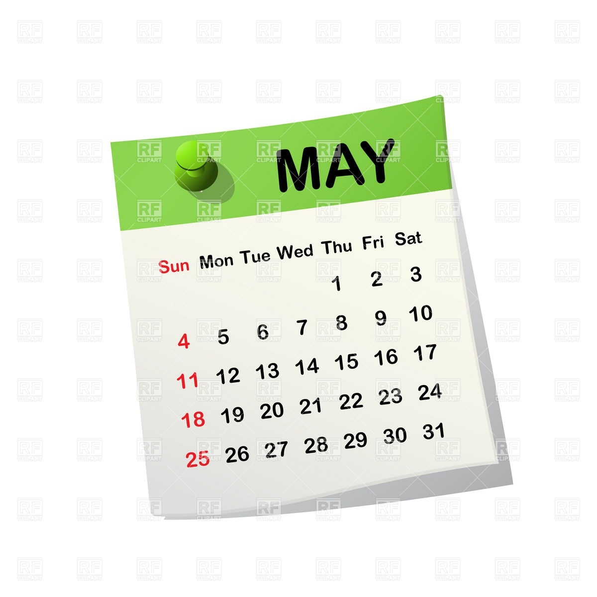May 2014 Month Calendar Vector Image Of Calendars, Layouts © Lirch Calendar Month Clip Art
