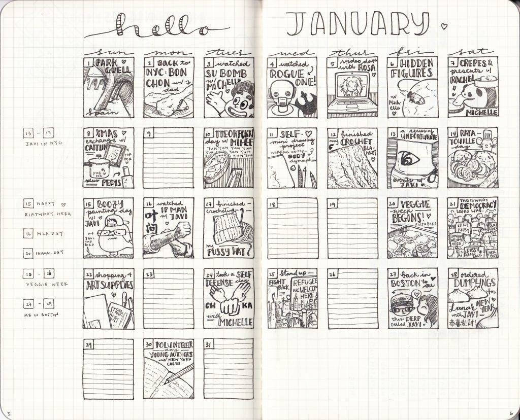 Monkey Themed Bullet Journal Monthly Calendar – Bullet Journals And Monthly Calendar Bullet Journal