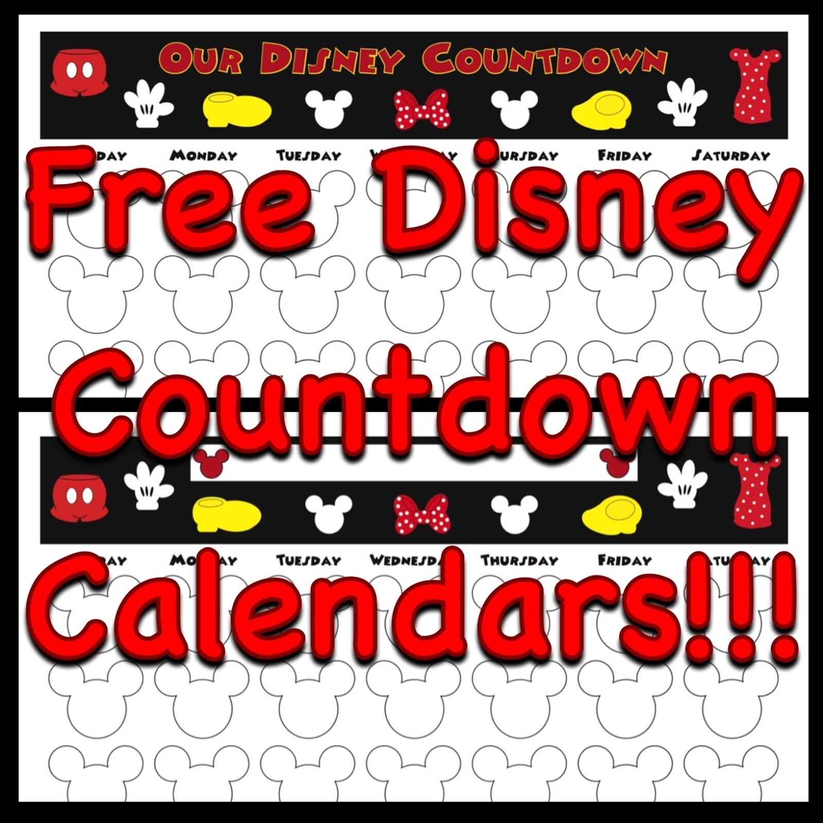 My Disney Life: Countdown Calendars Countdown Calendar Printable Disney