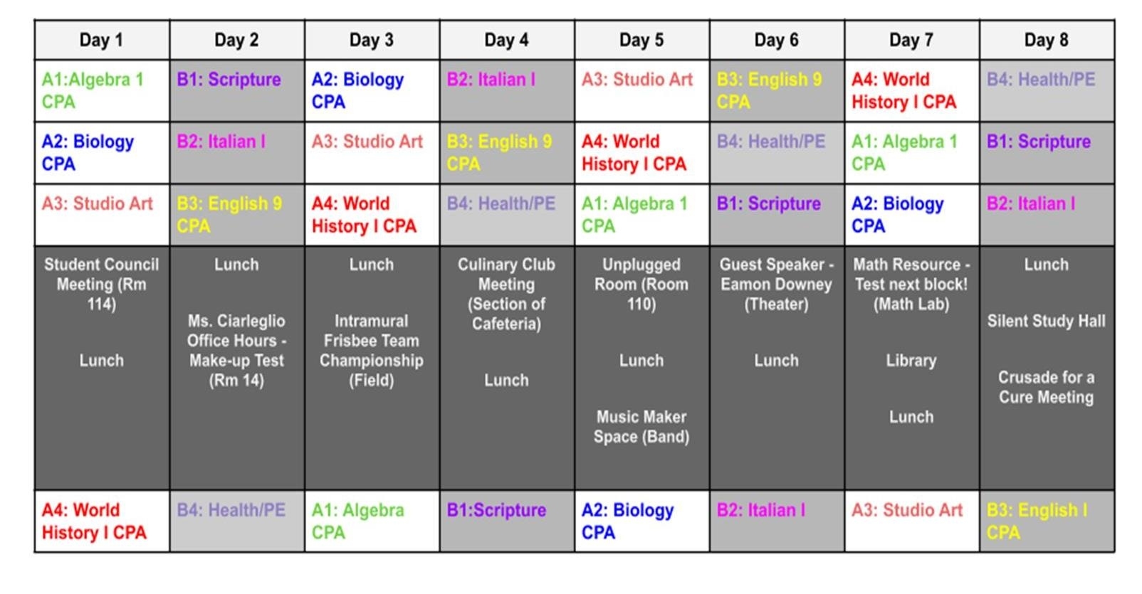 New School Schedule - Holy Cross High School Incredible School Calendar Waterbury Ct