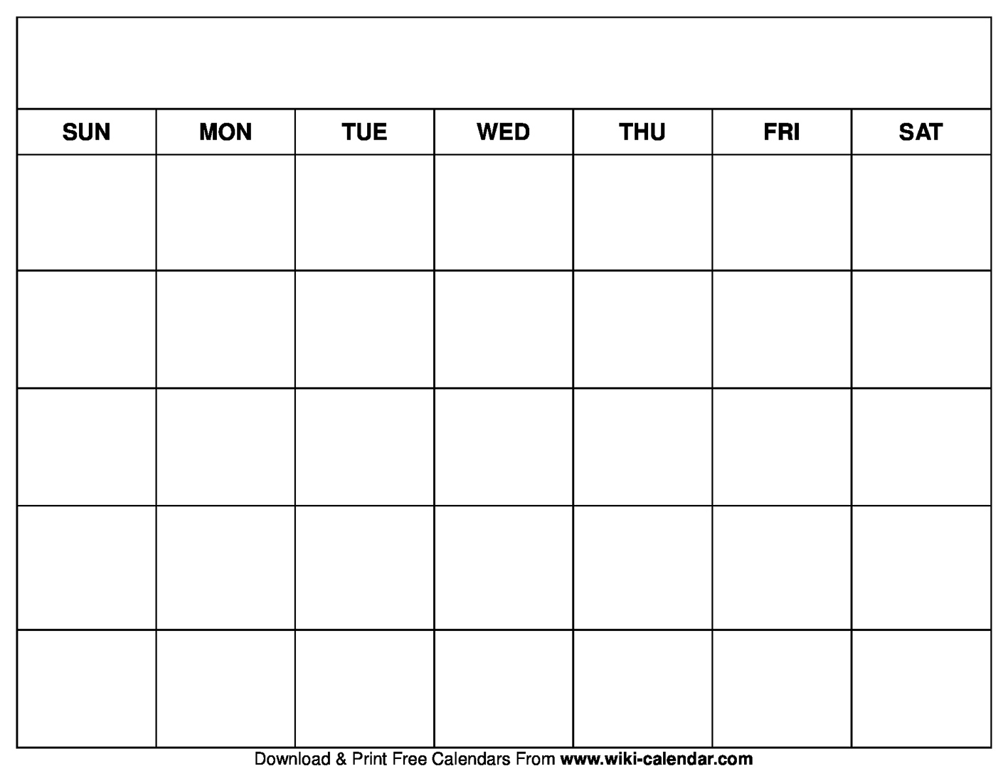 Printable Blank Calendar Templates Calendar Blank To Print