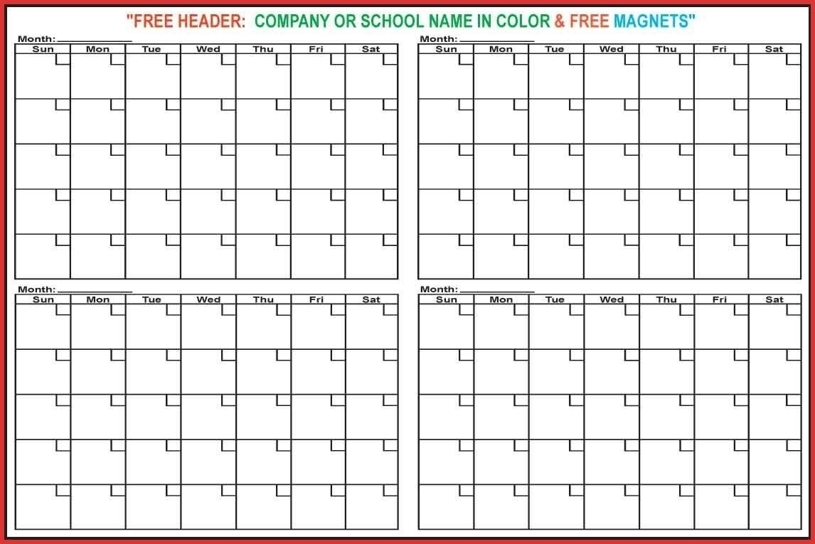 Printable Calendar 4 Months Per Page Month Of At | Otohondalongan Extraordinary Blank Calendar 4 Months Per Page