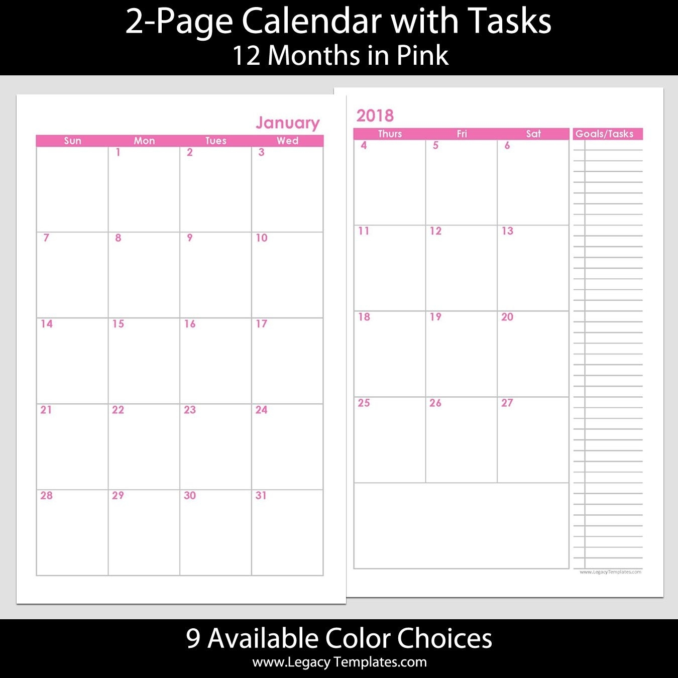 Printable Calendar 5 5 X 8 5 | Printable Calendar 2019 5 X 8 Calendar Template