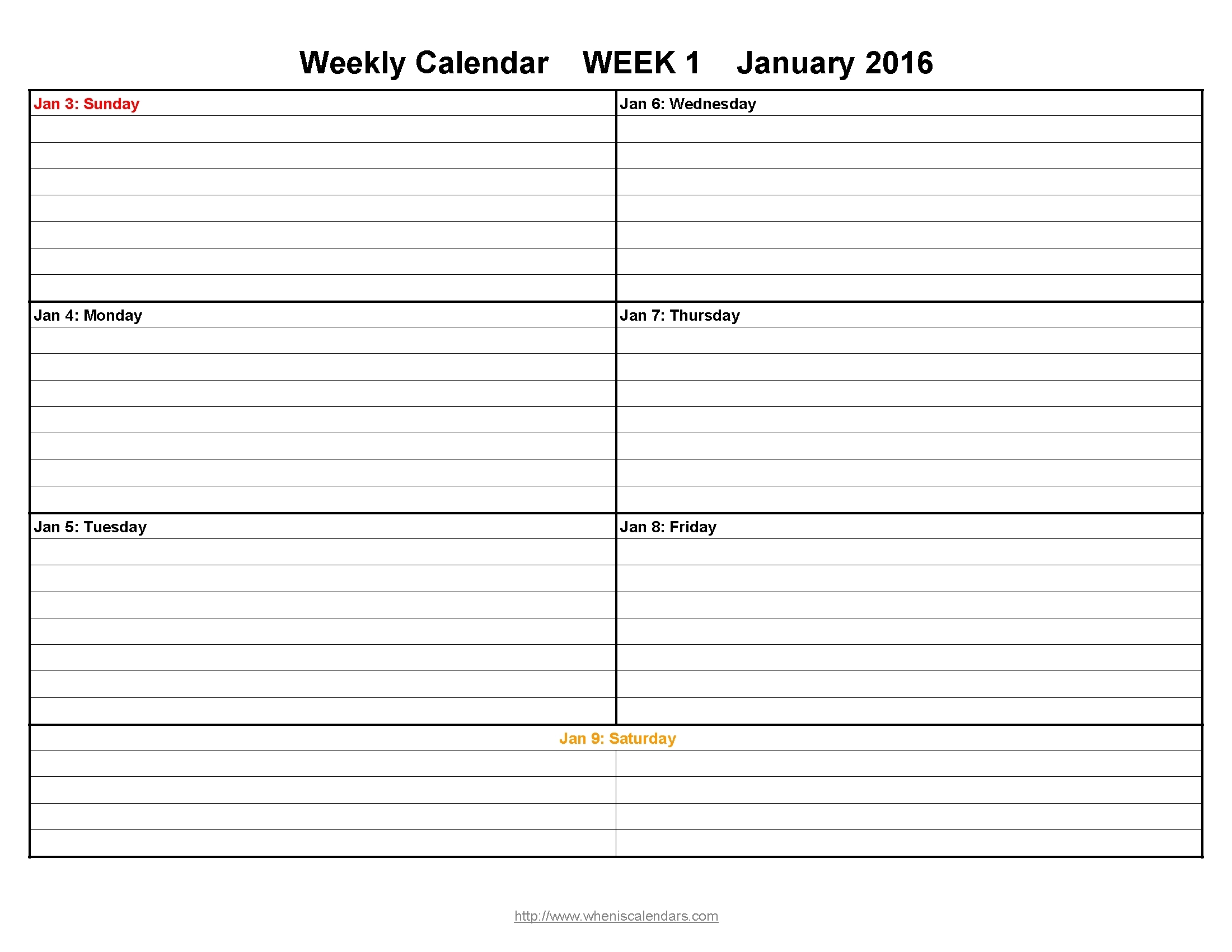 Calendar Template With Room For Notes Printable Blank Calendar Template